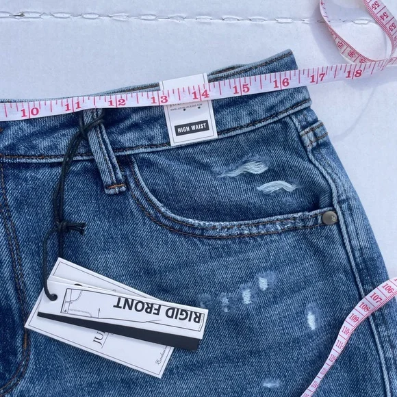 Judy Blue High Waist Distressed Denim Shorts XL NWT - Picture 3 of 7
